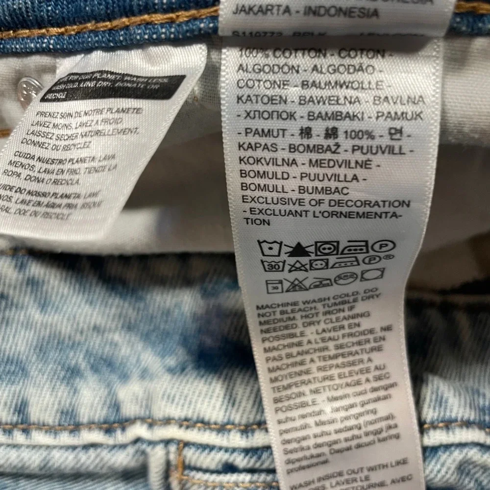 Levi's Superlow Wide Leg Jeans Womens 31 Light Wash Blue Low Rise 100% Cotton - Picture 10 of 13